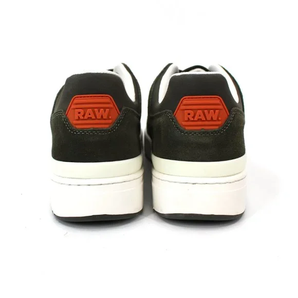 G-Star Raw Attacc Pop Combat Green Orange Low Cut Sneakers 11 NEW Logo Patch
